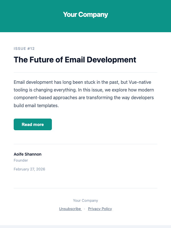 Newsletter — Single