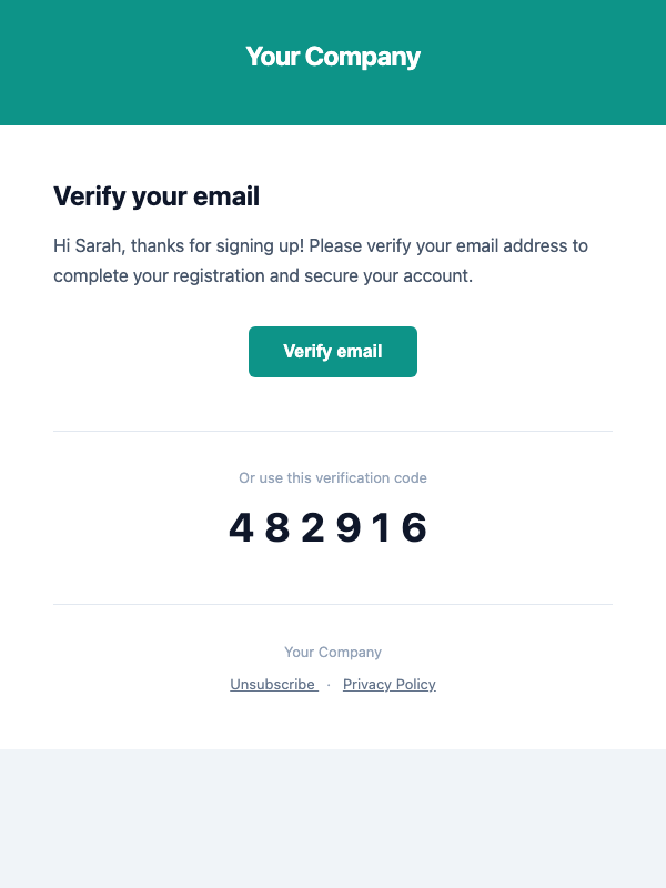 Email Verification