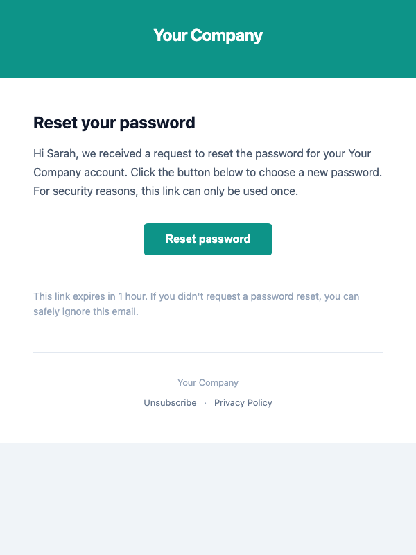 Password Reset